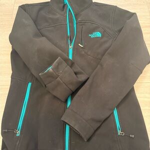 The North Face Black Jacket with Teal Accents